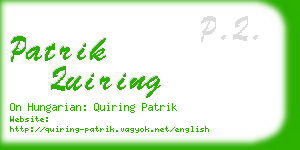patrik quiring business card